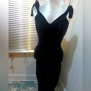 Dixie black gothic harness stretch zipper cocktail dress size m new no tags